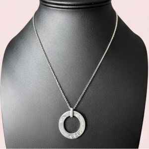 Tiffany & Co. Atlas Open Circle Pendant Necklace